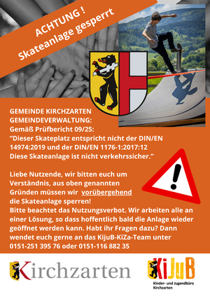 Skateanlage gesperrt